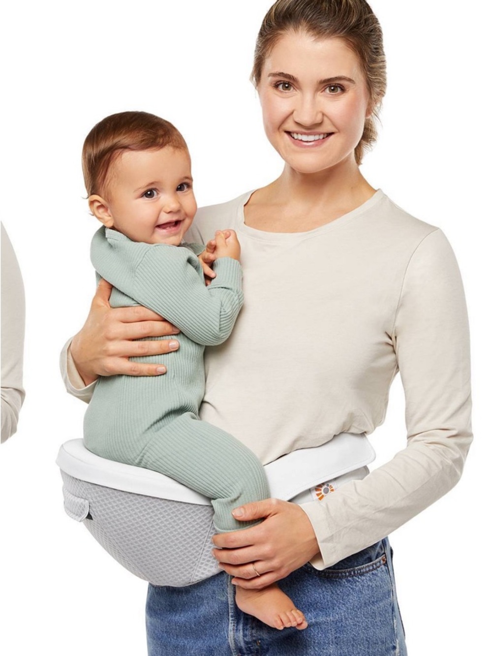 Baby Hip Seat Carrier - Light Gray Support Seat for Kids